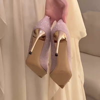 Wedding Shoes Stiletto Rhinestone High Heels