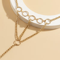 Punk Hollow Ring Chain Bikini Clothing