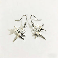 Unique Irregular Silver Copper Womens Instagram-Style High-End Earrings