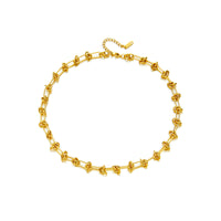 Hip-Hop Punk Thorn-Style Titanium Steel Bracelet And Necklace Set