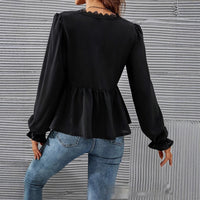 Women's Casual All-match Lace Lining Shirt
