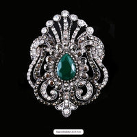 Baroque-style Vintage Crystal Brooch For Men And Women