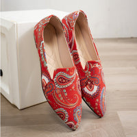 Women's Creative Print Versatile Flat Pointed-toe Loafers
