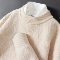 Autumn And Winter New Pure Color Men's Knitted Base Cardigan