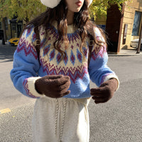 New Younger College Style Pullover Sweater For Women