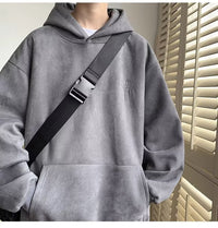 Men's Loose Fleece Hooded Jacket