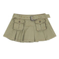 Women's Retro Multi-pocket Workwear Denim Skirt