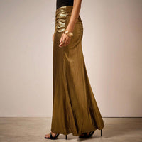 Hip-hugging Pleated Low-rise Skirt Women's