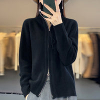 Leisure Lazy Double Zipper Sweater Loose Knitted