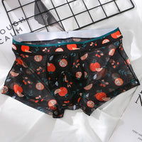 Thin Ice Silk Net Yarn Breathable Fruit Printed Underwear