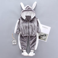 Autumn And Winter Children's Flannel Zipper Suit