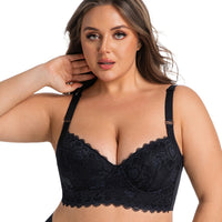 Women's Plus Size Lace Traceless Sexy Underwear Push Up Breast Holding Anti-sagging