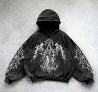 Washed Hooded Sweater Pullover Hoodie