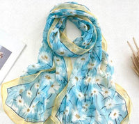 Summer Sunscreen Scarf Beach Scarf Wholesale Long Women's Soft Plum Blossom Ladies Decoration Thin Scarf Scarf