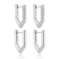 Geometric Unilateral Micro Rhinestone Earrings For Women