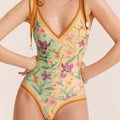 Double-sided Clothes Women's Tight Strap Printing Swimsuit