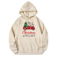 Fleece-lined Long Sleeve Pocket Christmas Sweater