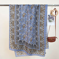 Women's High-grade Versatile Classic Pattern Travel Sun Protection Silk Scarf Shawl