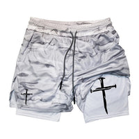 Funny Face Printed Sports Shorts