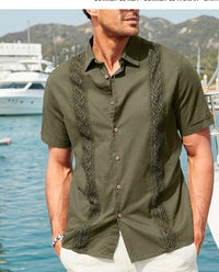 Summer New Plus Size Men's Fashion Digital Printing Short Sleeve Shirt