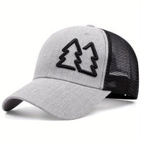 Embroidered Double Tree Hat Four Seasons All-matching Sun Hat Peaked Cap