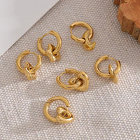 Star And Moon  Heart-shaped Earrings