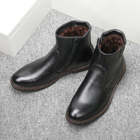 Snow Boots Men's Fleece-lined Warm Splash-proof Water