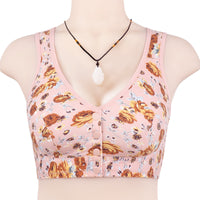 Middle-aged And Elderly Women's Front Button Cotton Vest