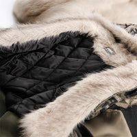 Cotton-padded Jacket Male And Female Personality Hooded Simple Fur Collar Coat