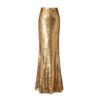 Spring New Elegant Trendy Sequin Patchwork Design High-Waist Long Dress