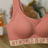 Sports Latex Underwear Wireless Contrast Color Women's Bra