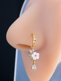 Flower Triangular Heart Butterfly Nose Nail