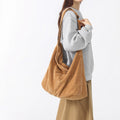 Corduroy Shoulder Crossbody Bag Spacious Casual And Minimalist