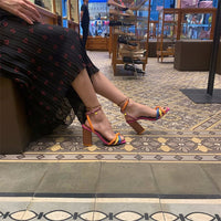 Roman Style Women's High Heel Open Toe Strap Hollow-out Color Sandals