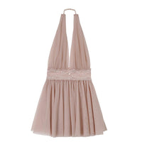 Nightdress Women's Mesh See Through Halterneck