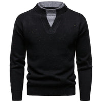 American Retro Fake Two-piece V-neck Dotted Sweater