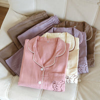 Womens Long-sleeve Long-pants Loungewear Set Suitable For Wearing Outside