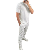 European And American Slim Fit Round Neck Pullover Short Sleeve Trousers Two-piece Set