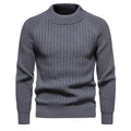 Men's Casual Loose Solid Color Round Neck Sweater