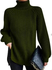 Comfortable Womens Top With A High Fold-over Collar