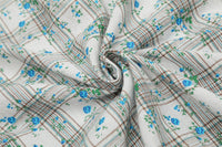 Full Printed Floral Plaid Loose Shirt For Men