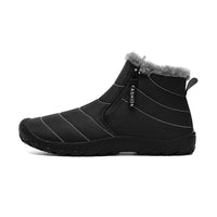 Outdoor Thickening Thermal Cotton Shoes Zipper Fleece-lined Winter Men's Shoes