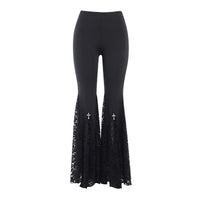 Women's Solid Color Slim Slim High Waist Flared Pants