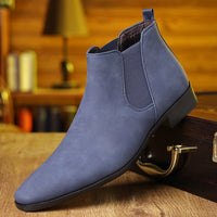 British Style Leather Boots Men's Plus Size