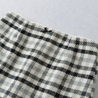 Plaid Bow-Knot Low-Waist Skirt For Women