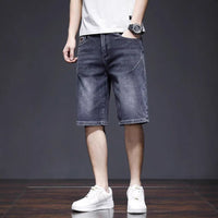 Straight-leg Summer Thin Mens Denim Shorts