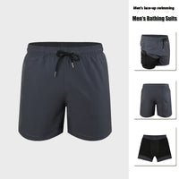 Men's Double-layer Swimming Trunks Anti-embarrassment XL Mens