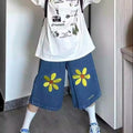 Straight Hong Kong Style Trendy Fifth Pants Outer Wear Bermuda Shorts