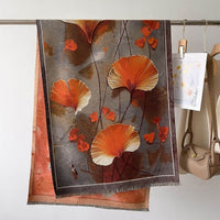 Autumn And Winter New Cashmere-like Thickened Oil Painting Jacquard Scarf