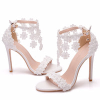 Tassel Sandals White Word Buckle Shoes Fashion